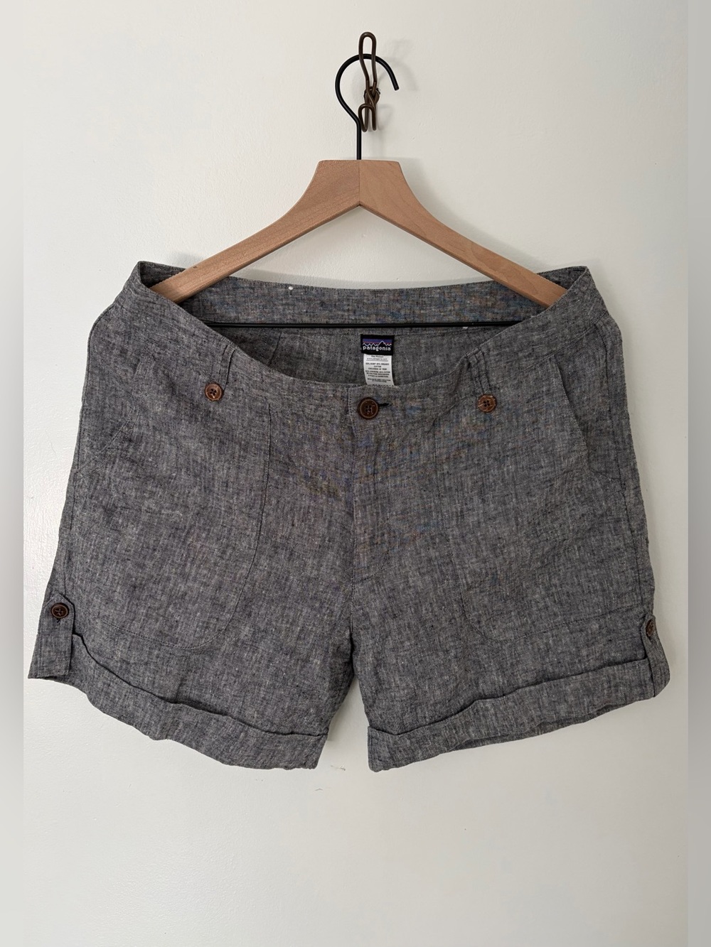Patagonia Gray Hemp + Linen Blend Women’s Shorts
